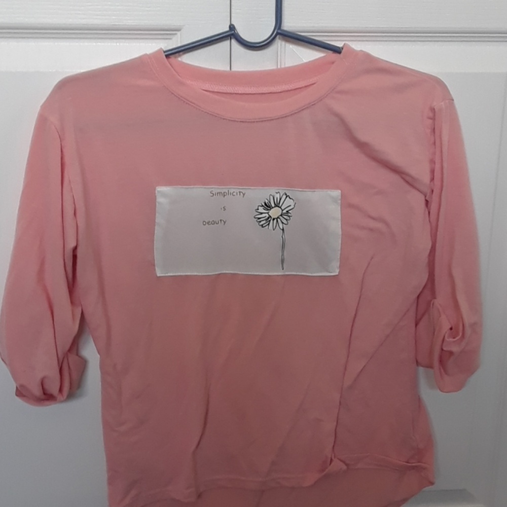 Pink flower shirt